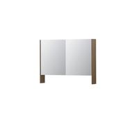 Ink spk3 armoire de toilette avec double portes en miroir, 2 portes avec étagère ouverte et prise de courant/interrupteur 1110220