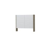 Ink spk3 armoire de toilette avec double portes en miroir, 2 portes avec étagère ouverte et prise de courant/interrupteur 1110166