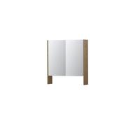 Ink spk3 armoire de toilette avec double portes en miroir, 2 portes avec étagère ouverte et prise de courant/interrupteur 1110072
