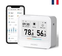 INKBIRD IBS-TH5-WIFI Thermomètre Hygromètre 8-en-1, WiFi Enregistreur Temperature Humidite avec Écran d'encre Électronique, Météo