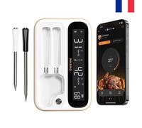 INKBIRD INT-12-BW Thermomètre de Cuisine Barbecue (WiFi5G/Bluetooth5.4) Sondes longues/courtes étanche IP67 stockage de donnée