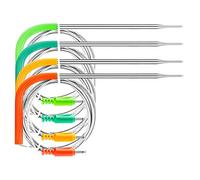 INKBIRD Lot de 4 sondes colorées de rechange pour thermomètre Inkbird - Sondes en acier inoxydable de 119 cm uniquement compatibles avec IBBQ-4BW, IBT-24S et IBT-26S