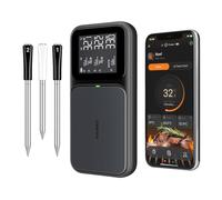 Inkbird Thermomètre à viande sans fil 3 sondes avec capteurs multicapteurs | WiFi 5G et Bluetooth 5.4, étanche IP67, INT-33-BW Thermomètre pour barbecue, four, barbecue, cuisine