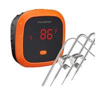 Inkbird Thermometre Barbecue IBT-4XC, Bluetooth Thermomètre Cuisine Étanche avec Sonde Temperature, Thermometre Cuisson Viande Rechargeable Magnétique pour Barbecue Electrique,Mini Four,Fumoir,Poisson