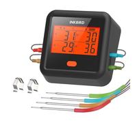 INKBIRD Thermometre Cuisine IDT-34C, Thermometre Barbecue 5.1 Met 4 sondes Bluetooth,Sonde Temperature Sans Fil avec Alarme de Température pour Fumoir Four Barbecue Grill Thermomètre