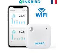 Inkbird WiFi Thermomètre Intérieur Hygromètre, Enregistreur Temperature Humidite Contrôle APP avec Alarme Notification pour Maison