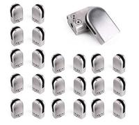 Inless Lot de 24 colliers de serrage en S en acier poli pour garde-corps de 6 à 8 mm, clips à dos plat et ronds pour balustrade, terrasse, fil et tuyau Inllat - et antirouille