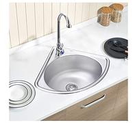 inless Steel Cact Mini lavabo d'angle pour salle de bain, petit évier de cuisine et Labora à montage sur le dessus pour véhicules récréatifs - Argent h, kit de taille #A2