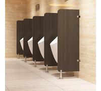 inless Steel Lot de 2 urinoirs pour homme, design d'angle monté au sol, pour toilettes publiques, hôtels et salles de bains commerciales - Slish Wood H