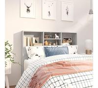 INLIFE Armoire de tête de lit Gris béton 120x19x103,5 cm