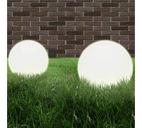 INLIFE Lampe Boule Extérieur LED Lot de 2,Sphère Lumineuse 40 cm PMMA pour Jardin et Terrasse,IP44,Douille E27,Ampoules Non Incluses