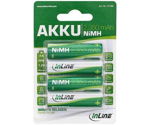 InLine 01288 pile domestique Batterie rechargeable AA Hybrides nickel-métal (NiMH)