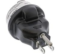 InLine Adaptateur de voyage 16705 – prise USA vers prise de terre – Noir