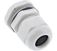 InLine 21487 Passe-câble IP68 avec Contre-écrou PG 13.5, Nylon, 6-12 mm, 10 pièces, Gris