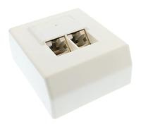 InLine Boîte de raccordement Cat. 5e 100 MHz 2 x RJ 45 BU AP
