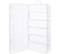 InLine Boîte de rangement pour petites pièces - 6 compartiments - Organiseur transparent pour vis et accessoires - Avec couvercle à clip - Compact et robuste - 43009K