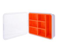 InLine Boîte de rangement pour petites pièces - 7 compartiments - Organiseur robuste pour vis et accessoires - Avec couvercle à clip et compartiment intérieur amovible - Compact et orange - 43009G