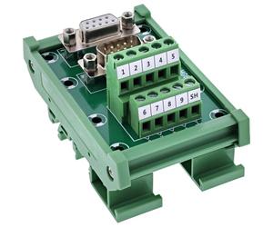 InLine D-Sub 92501M Bloc terminal femelle & mâle vertical borne à vis pour rail DIN RS232 Répartiteur pour armoire électrique et projets techniques