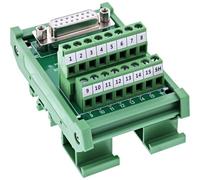 InLine D-Sub 92502C Bloc terminal femelle avec bornes à vis pour rail DIN - Câblage facile dans l'armoire de commande ou projet technique