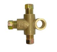Inline mâle et femelle Lot De 2 Raccords Frein En T À 3 Voies Avec Écrous Mâles M10 3/16" Pour Tuyau, Adaptateur Connecteur Pour Évasé