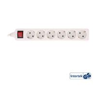 Inline Power Strip 6 Ports - Blanc