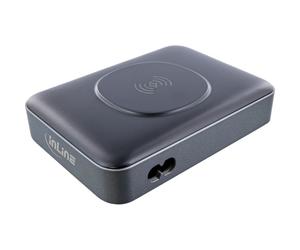 InLine® Qi Powerstation Multiport, alimentation, chargeur, 4x USB Typ-C, 2x USB Typ-A, GaN, 100W, Wireless charging 15W, noir (31517K)