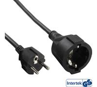 InLine® rallonge à contact de protection ST / BU, noir, 20m