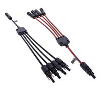 InLine Solarkabel 4-fach Verteiler-Set schwarz/rot 0.42m (95040)