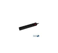 INLINE - Steckdosenleiste - Eingabe, Eingang CEE 7/4 - Ausgangsanschlüsse: 6 - 3 m - Schwarz