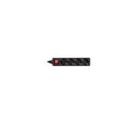 InLine - Steckdosenleiste - Wechselstrom 230 V - 3500 Watt - Ausgangsanschlüsse: 4 (4 x Stecker, 2-polig) - 3,0m Schnur - Schwarz (16443D)
