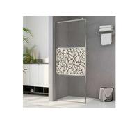 vidaXL Paroi de douche pour passage piétonnier verre ESG design pierre 90x195 cm