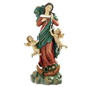 Inmaculada Romero IR Figurine Image Vierge Marie Desatanudos 20Cm. Angelitos Nuage Noeuds De Corde De Résine Décoration Motif