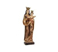 Inmaculada Romero IR Figurine Religieuse De La Vierge Marie Auxiliatrice De 20 Cm. Finie en Résine Peinte Effet Bois