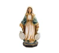 Inmaculada Romero IR Figurine Religieuse Vierge Miraculeuse 8 Cm. Sculpture Socle en Résine Détail Côté Médailles Statue