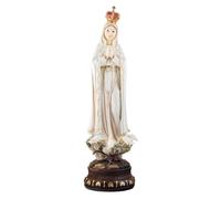 Inmaculada Romero IR Figurine Vierge De Fátima 60 Cm. Sculpture Bois Détail Socle