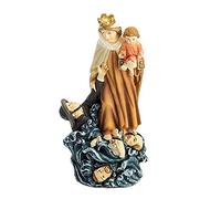 Inmaculada Romero IR Figurine Vierge De l'image Carmen 15Cm. Patronne des Pêcheurs Décoration De Résine De Base De La Mer