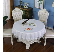 Inmerget Nappe élégante en dentelle blanche pour table de mariage fête maison cuisine salon décoration de table ronde 150 cm