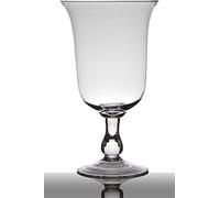 INNA-Glas Vase à Poser au Sol en Verre Noelle sur Pied, Conique - Rond, Transparent, 37,5cm, Ø 23,5cm - Vase Conique - Vase Haut