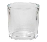 innaGLAS Bougeoir Levin, Cylindre/Rond, Transparent, 12cm, Ø12cm - Photophore/Verre décoratif