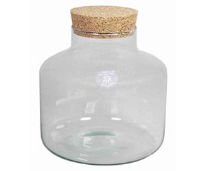 innaGLAS Récipient, Couvercle en liège, Cylindre/Rond, 21,5cm, Ø 21cm | en Verre DOGAN, Transparent - Bocal à Confiture
