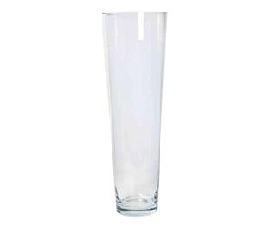 innaGLAS Vase à Poser au Sol Eric, Entonnoir - Rond, 70cm, Ø 22,5cm | Transparent - Vase décoratif - Vase Haut