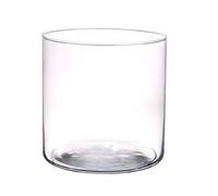innaGLAS Vase Cylindre Sanny, Transparent, 19cm, Ø19cm | en Verre - Vase à Fleurs/Photophore