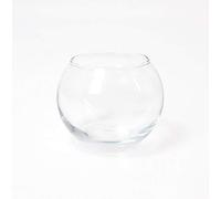 innaGLAS Vase Rond - Photophore Boule Tobi, en Verre Transparent, 8cm, Ø 9,5cm - Vase en Verre Transparent - Bougeoir Rond