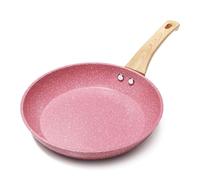 Innerwell Poêle à frire granit antiadhésive 24 cm, Poêle à induction avec revêtement antiadhésif de qualité professionnelle, Sans PFOA, Adapté aux fours, Résistant au lave-vaisselle, Rose