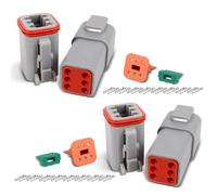Innfeeltech 2 Set 6 Pin Way scellé gris mâle et femelle auto imperméable connecteur de fil électrique pour 22-16AWG