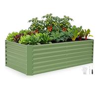INNO STAGE Jardinière surélevée galvanisée - 180 x 90 x 53 cm - Jardinière surélevée en métal pour l'extérieur - Grands parterres surélevés en acier pour légumes et fleurs - Jardinières d'extérieur