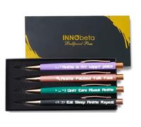 InnoBeta Lot de 4 stylos à bille pour femme, cadeaux d'anniversaire kawaii pour les amateurs d'anime