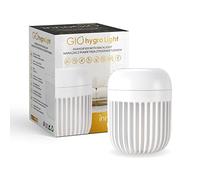 InnoGIO Hygro, Humidificateur d'Air à Ultrasons avec Veilleuse, Modèle pour Chambre Silencieux, Écran Tactile Intuitif, Jusqu'à 8H d'Autonomie, Réservoir 600ml, Recharge par Câble USB-C, Blanc