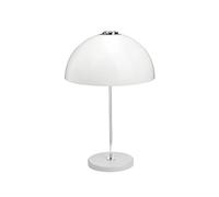 Innolux Lampe de table Kupoli gris. détails métalliques. abat-jour blanc