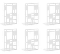 INNOPLUS Serre-livres métal blanc 3 paires - Bookends Porte-livres